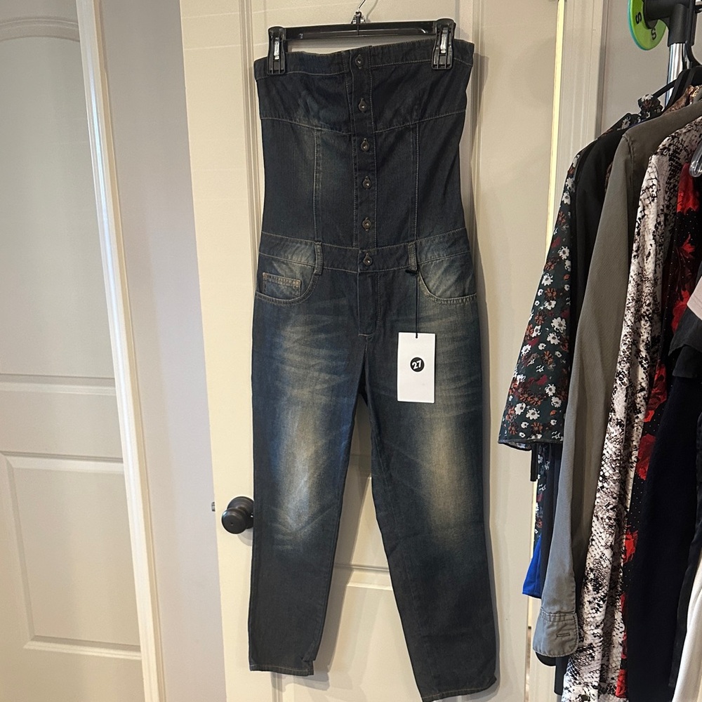 Fiorucci Dark Blue Denim Jumpsuit